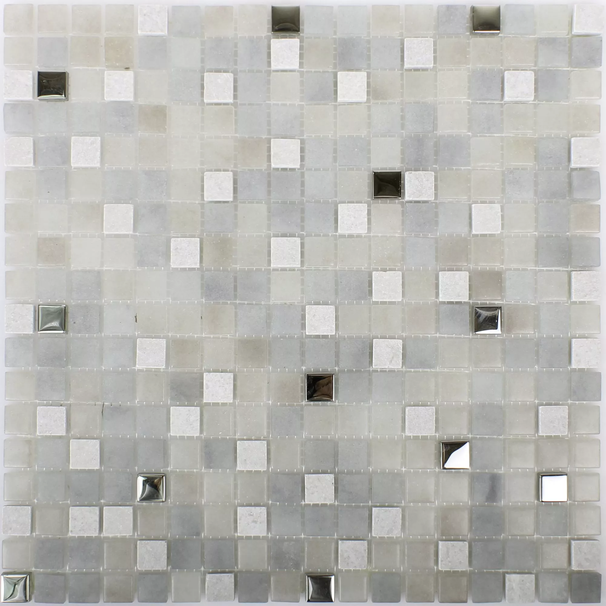 Mozaik Pločice Staklo Prirodni Kamen Mix Freyland Siva