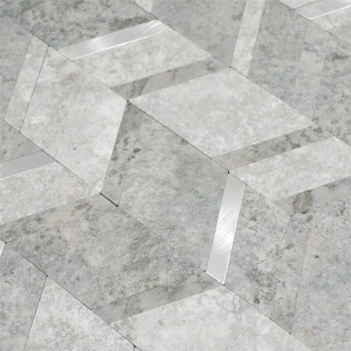 Vinil Mozaik Pločice Meridian Imitacija Kamen Siva Srebrna