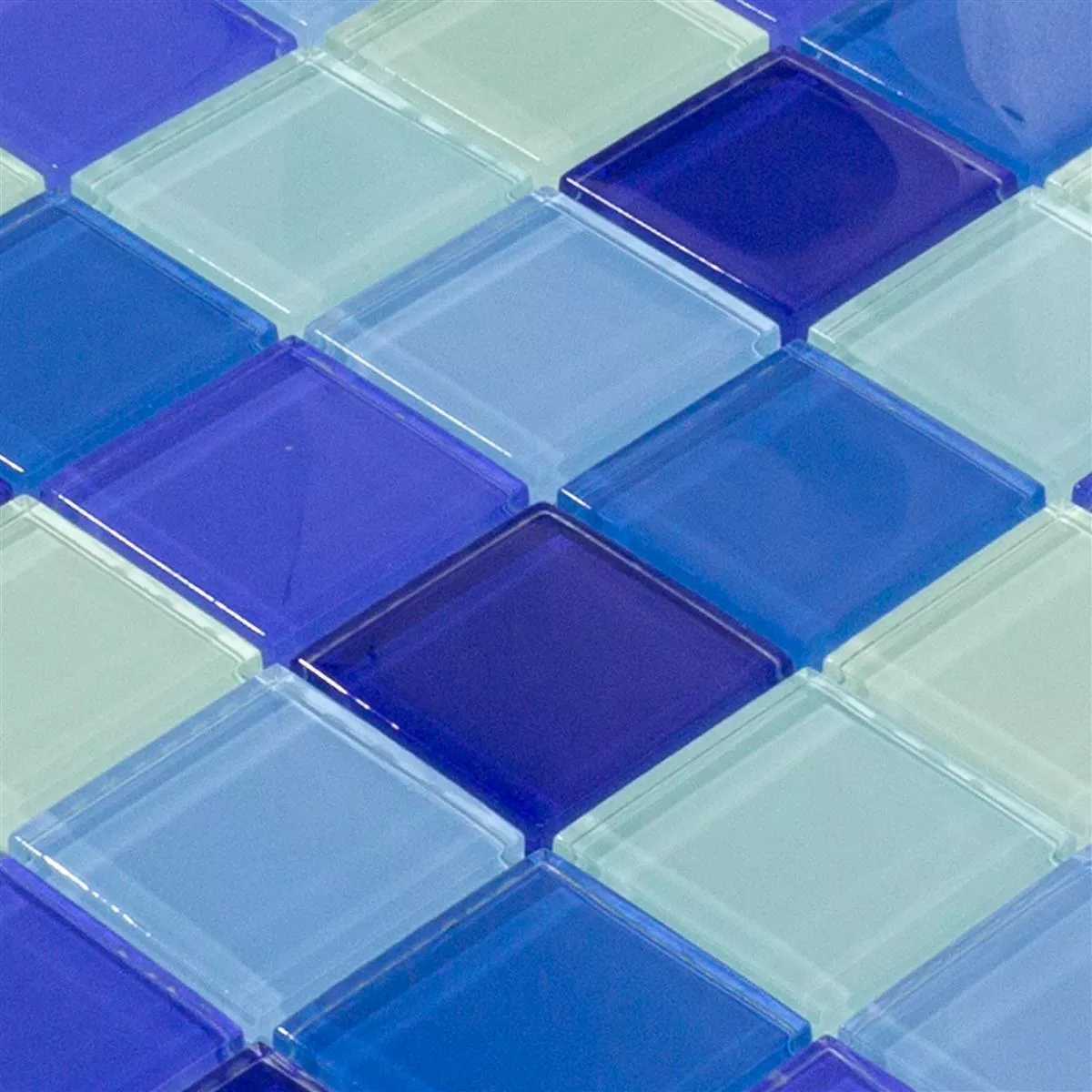 Stakleni Mozaik Pločice Glasgow Plava Mix