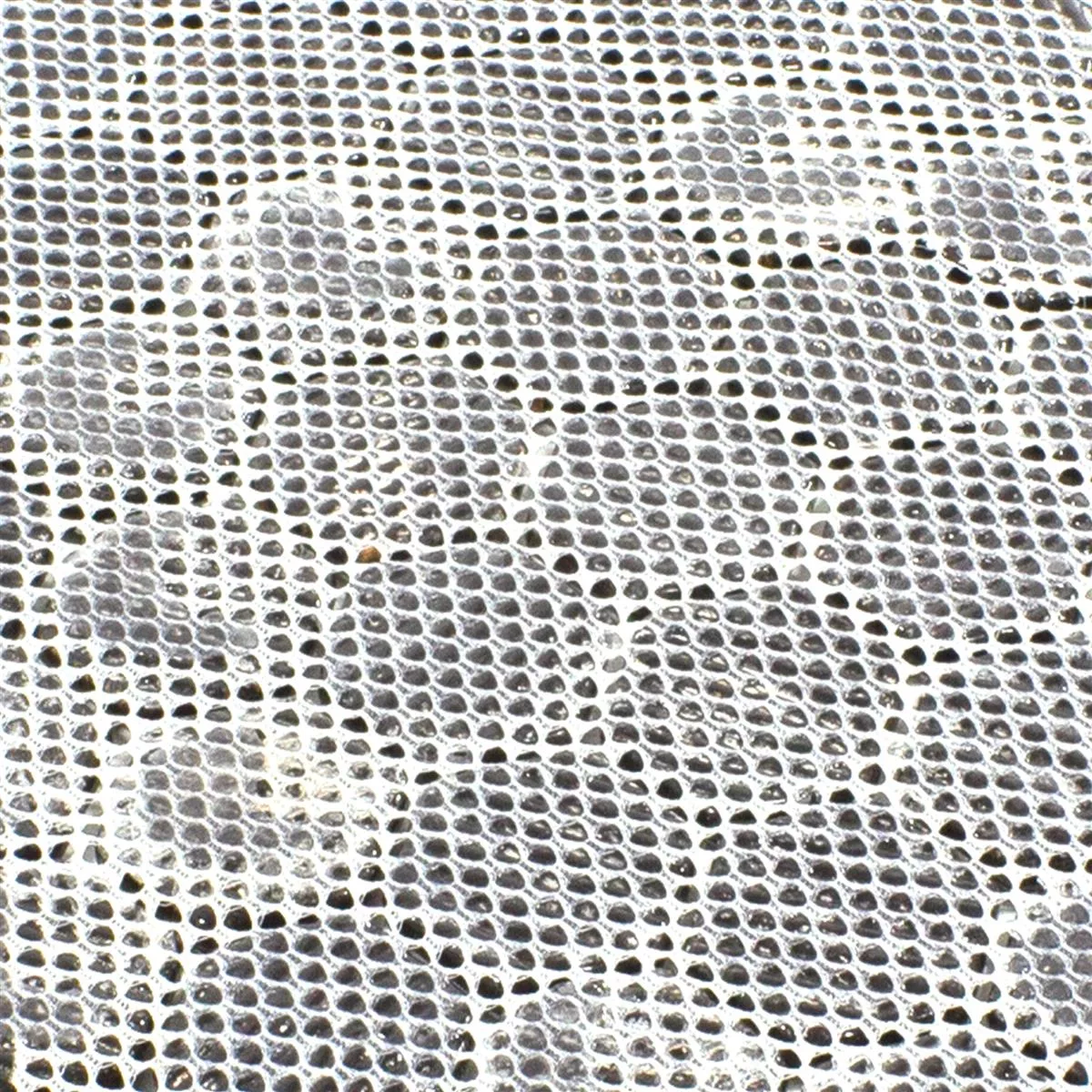 Stakleni Mozaik Pločice Leopard Šesterokut 3D Siva