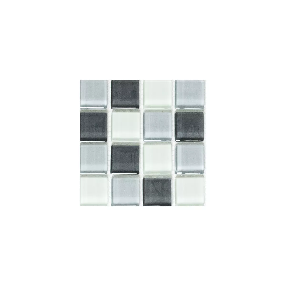 Uzorak Stakleni Mozaik Pločice Alpha Siva Bijela Kvadrat 