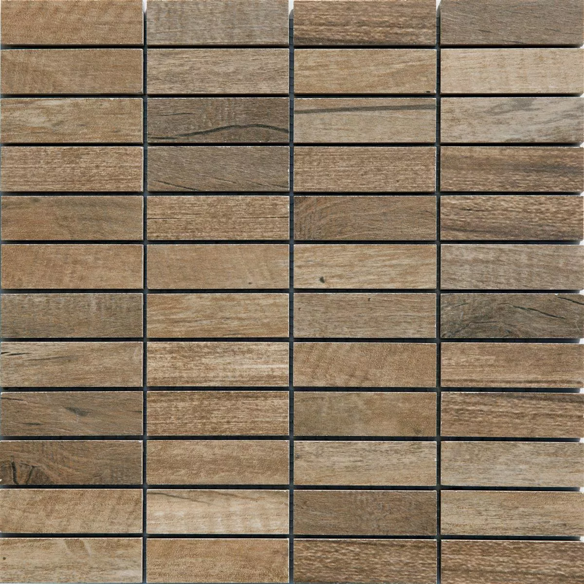 Mozaik Pločice Imitacija Drva Gres Porculanske Emparrado Smeđa