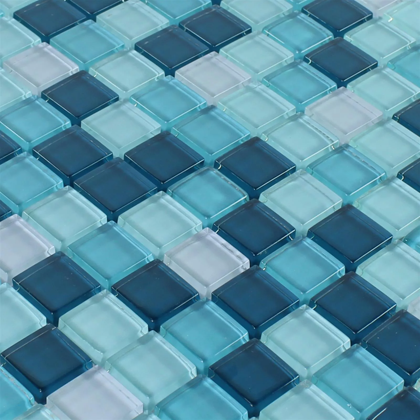 Stakleni Mozaik Pločice Palikir Plava Zelena Mix