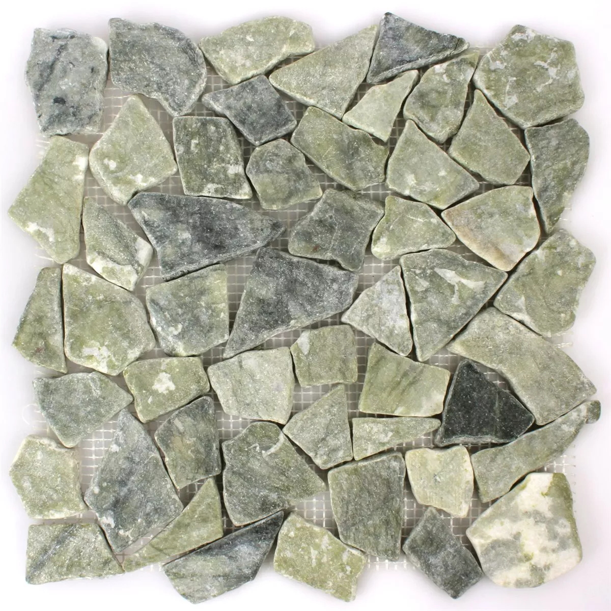 Mozaik Pločice Lomljeni Mramor Siva Zelena