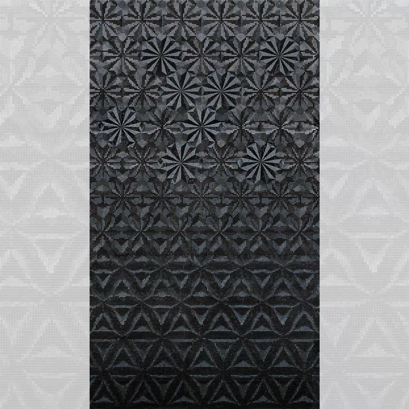 Mozaik Staklo Slika Magicflower Black 120x240cm