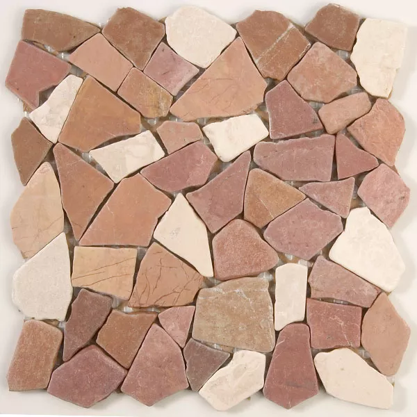 Mozaik Pločice Lomljeni Mramor Rosso Verona Biancone