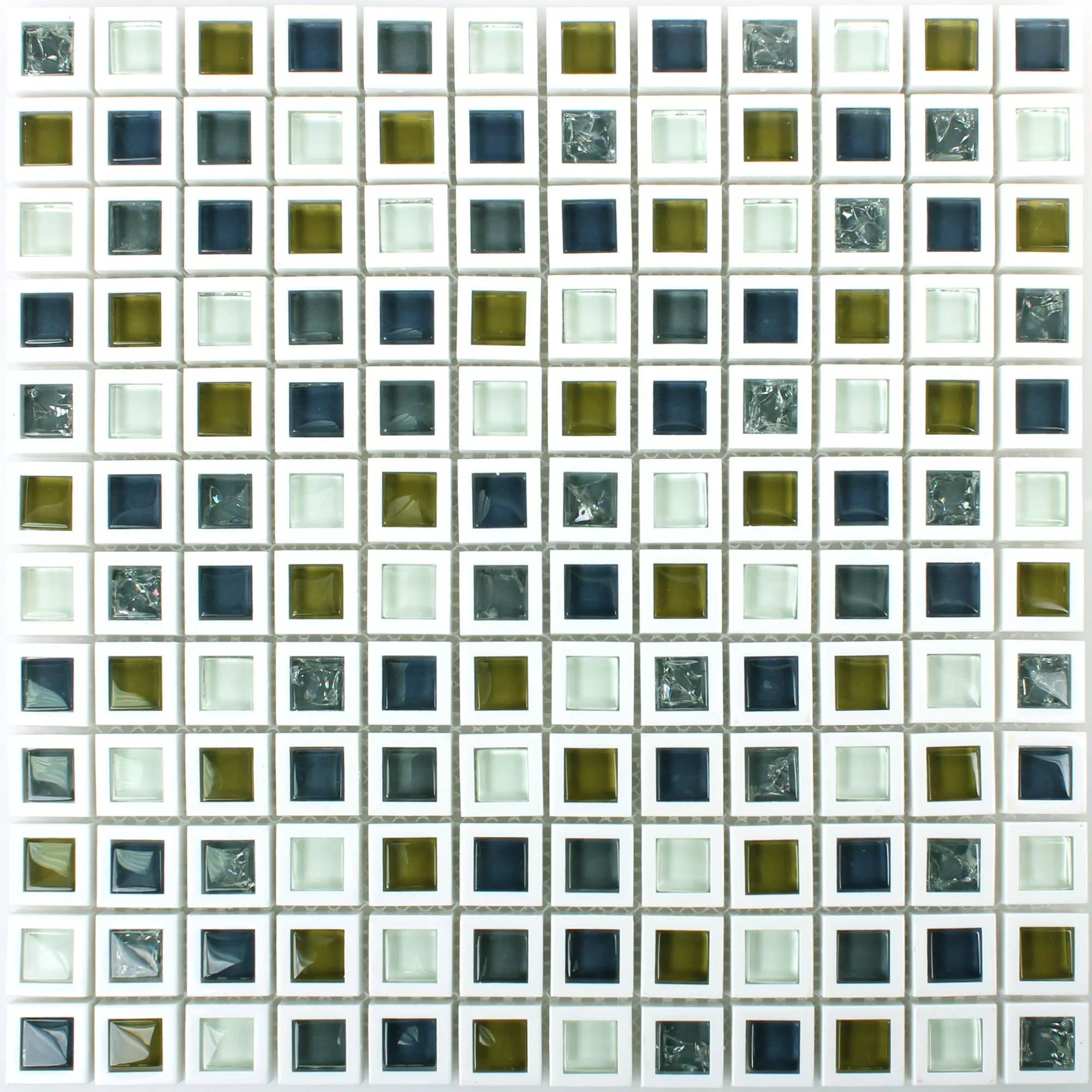 Uzorak Staklo Plastika Mozaik Anatolia Zelena Bijela