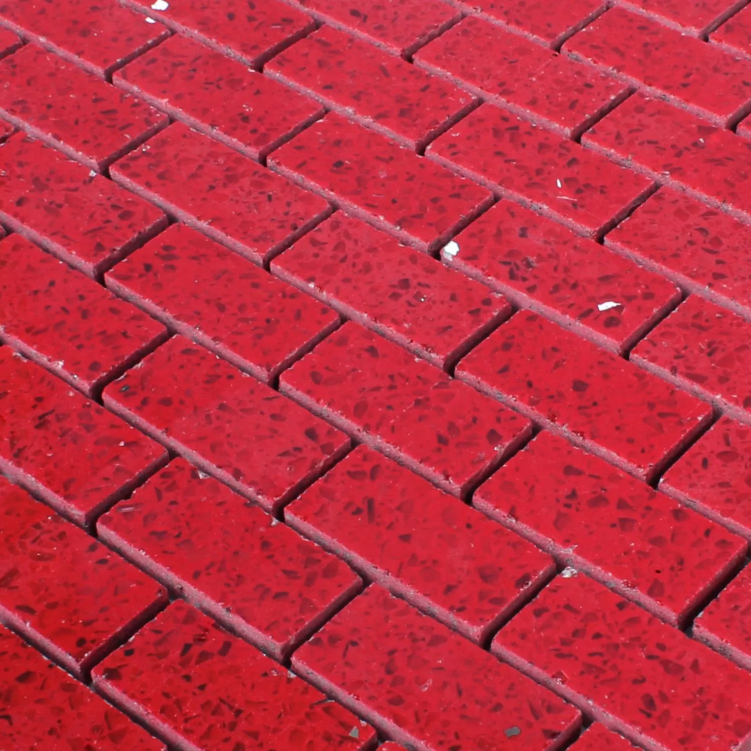 Mozaik Pločice Sintetička Smola Kvarc Crvena