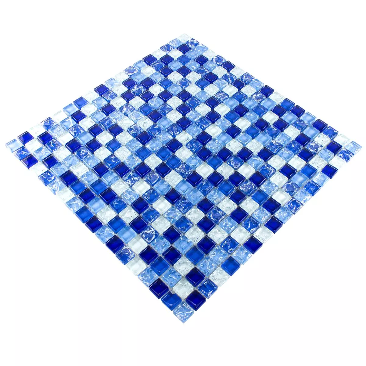 Stakleni Mozaik Pločice Overland Plava Bijela