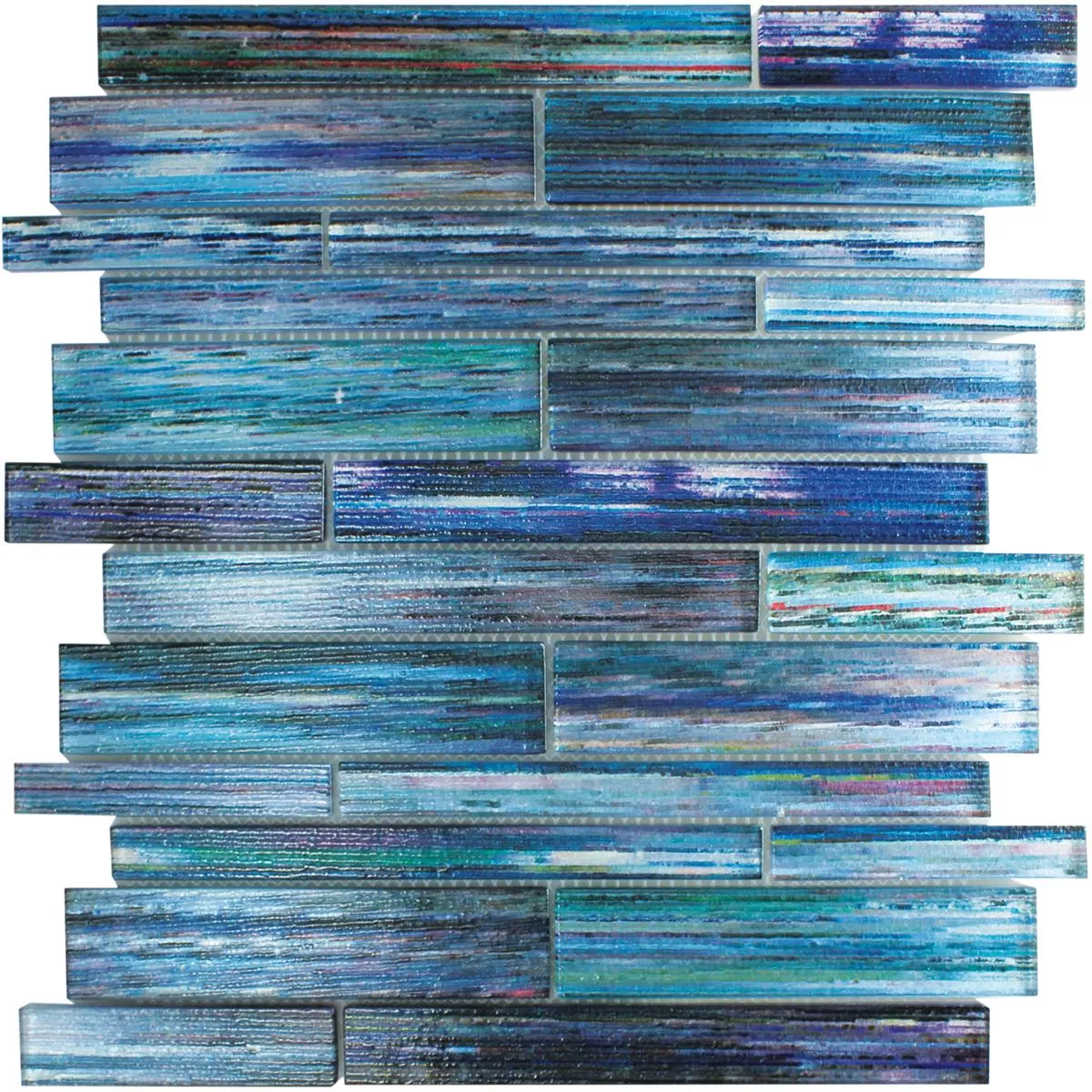 Uzorak Stakleni Mozaik Pločice Lemont Strukturiran Plava Siva