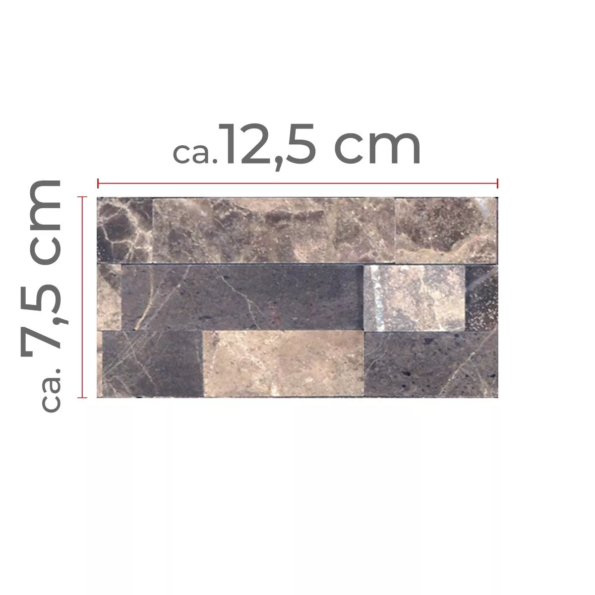 Uzorak Prirodni Kamen Mramor Mozaik Pločice Johannesburg Smeđa
