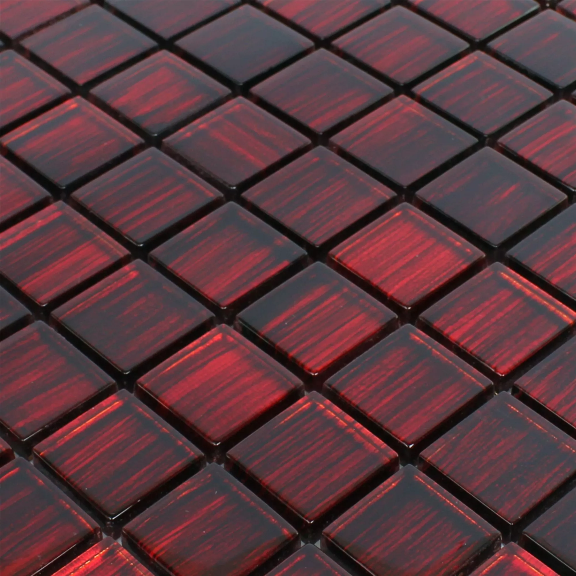 Uzorak Stakleni Mozaik Pločice Tradition Tamnocrvena