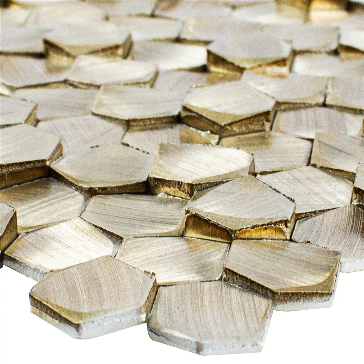 Aluminij Metal Mozaik Pločice McAllen Zlatna