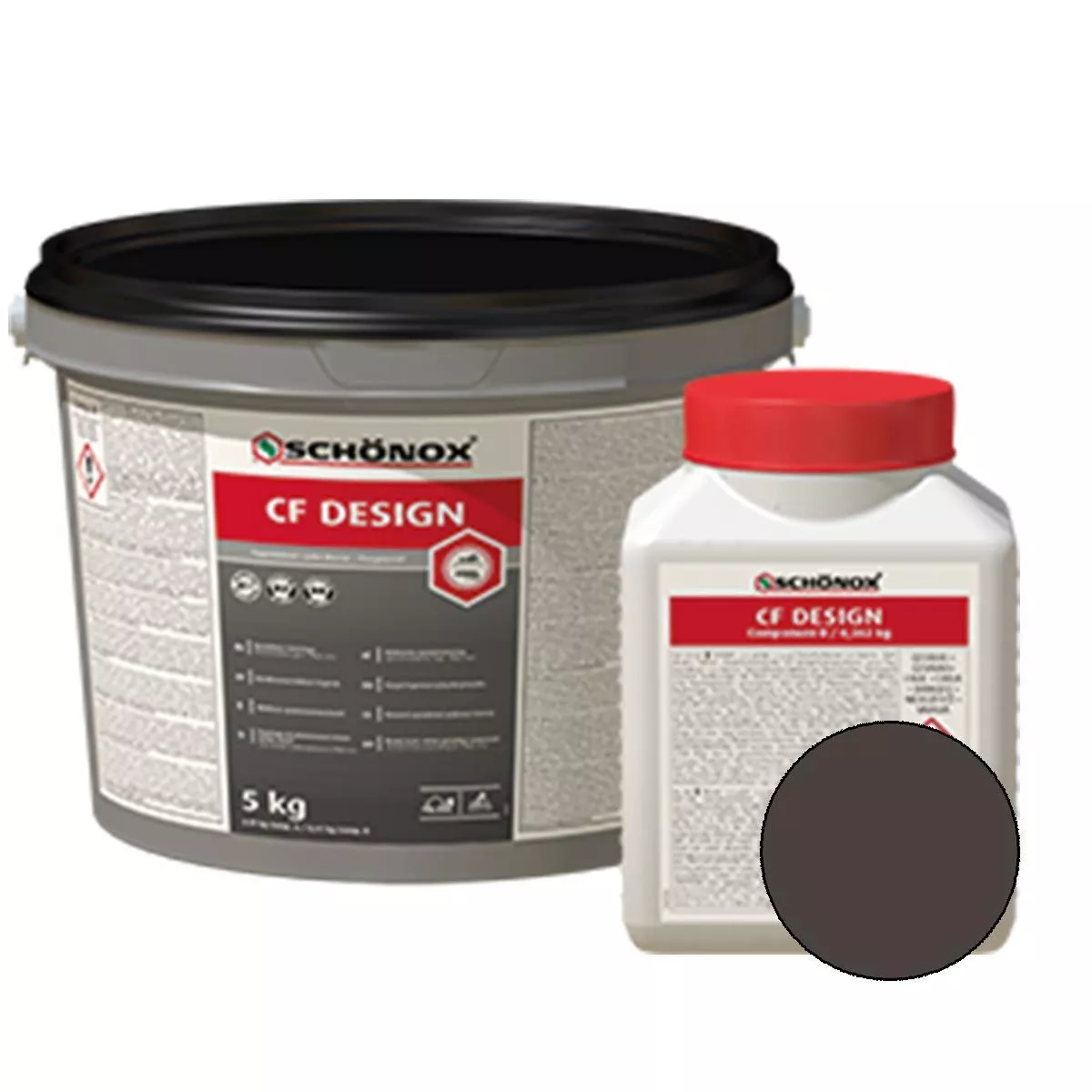 Fugirna masa Schönox CF Design Epoxy Resin Colorfuge Anthracite 2,5 kg