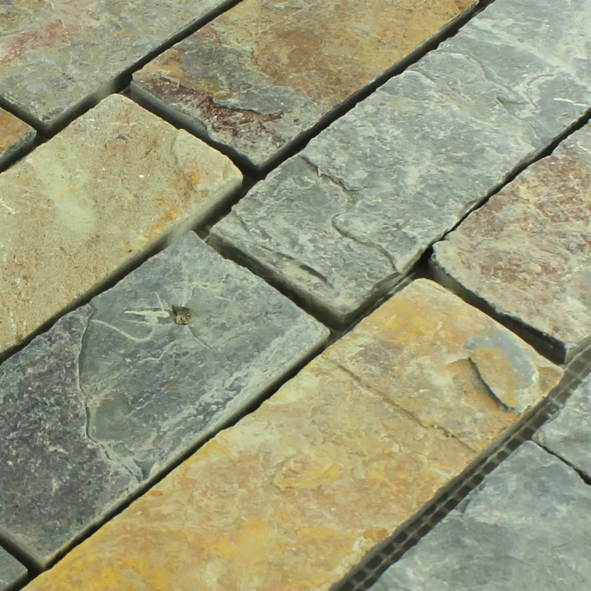 Uzorak Mozaik Pločice Škriljevac Gidley Rđa Smeđa Brick