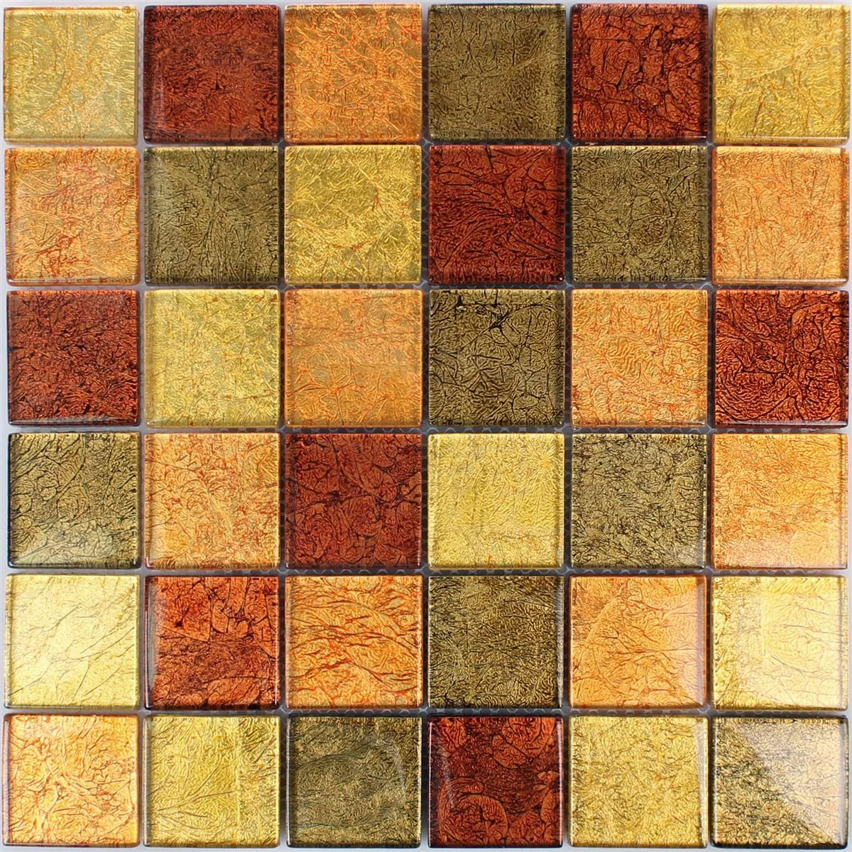 Stakleni Mozaik Pločice Curlew Žuta Narančasta 48