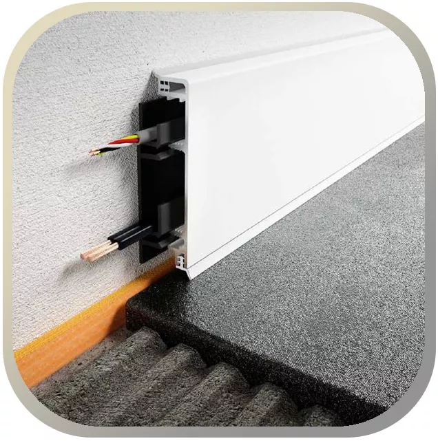 Donji profil kabelski kanal aluminijski PVC Donji profil kabelski kanal aluminijski PVC