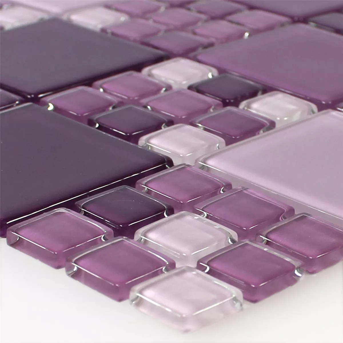 Uzorak Stakleni Mozaik Pločice Purple Mix