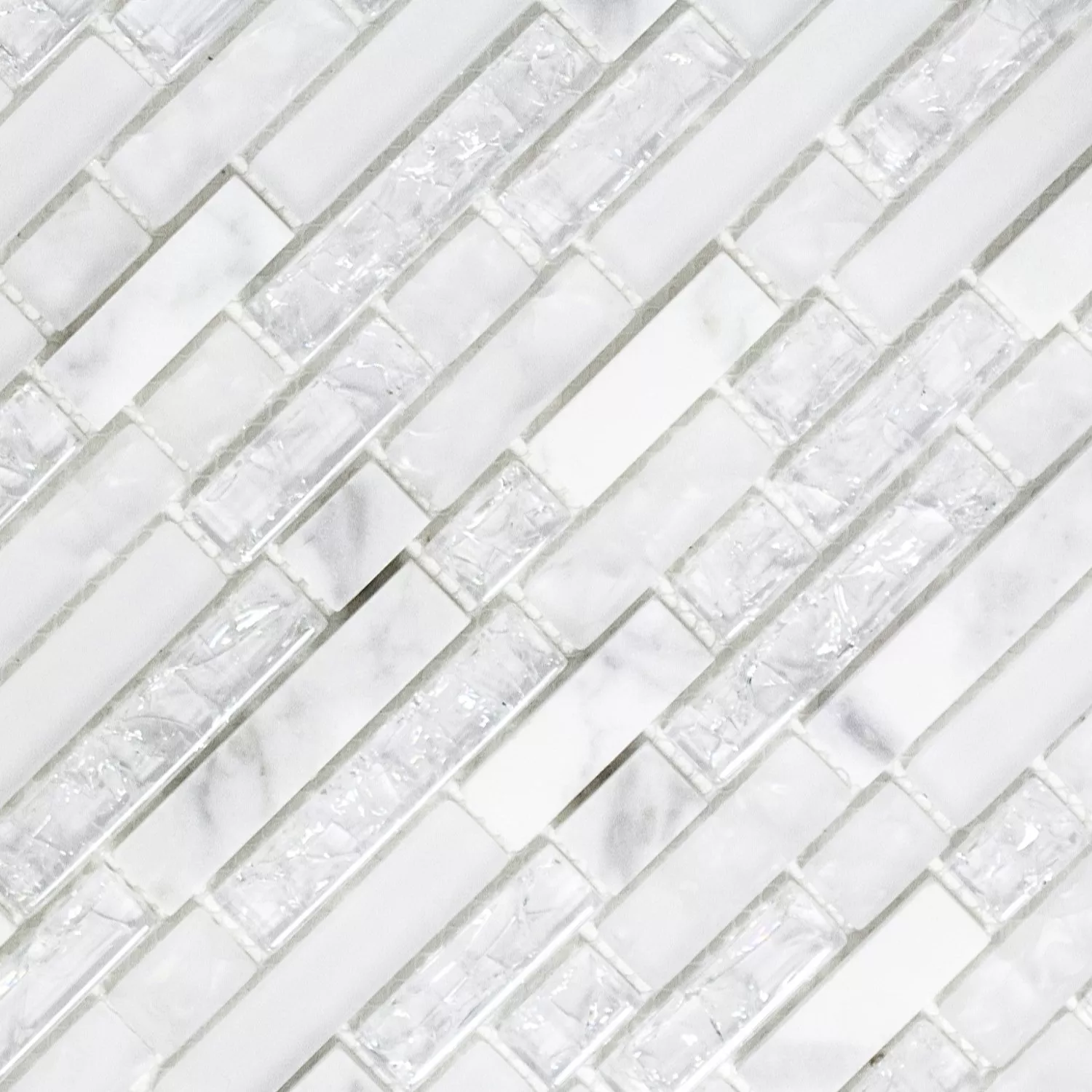 Mozaik Pločice Staklo Kompozitne Bijela