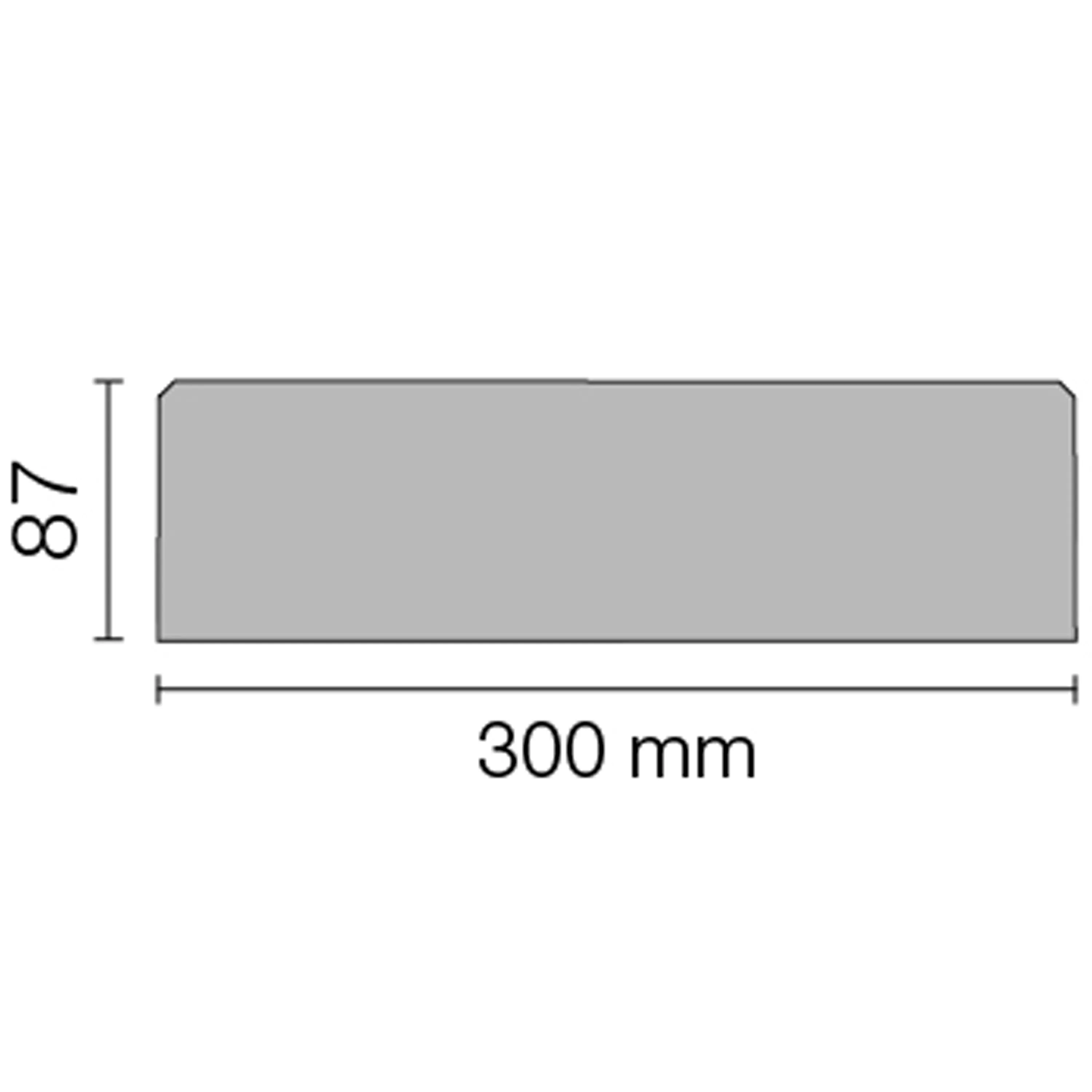 Zidna polica u niši Schlüter pravokutnik 30x8,7cm Curve antracit