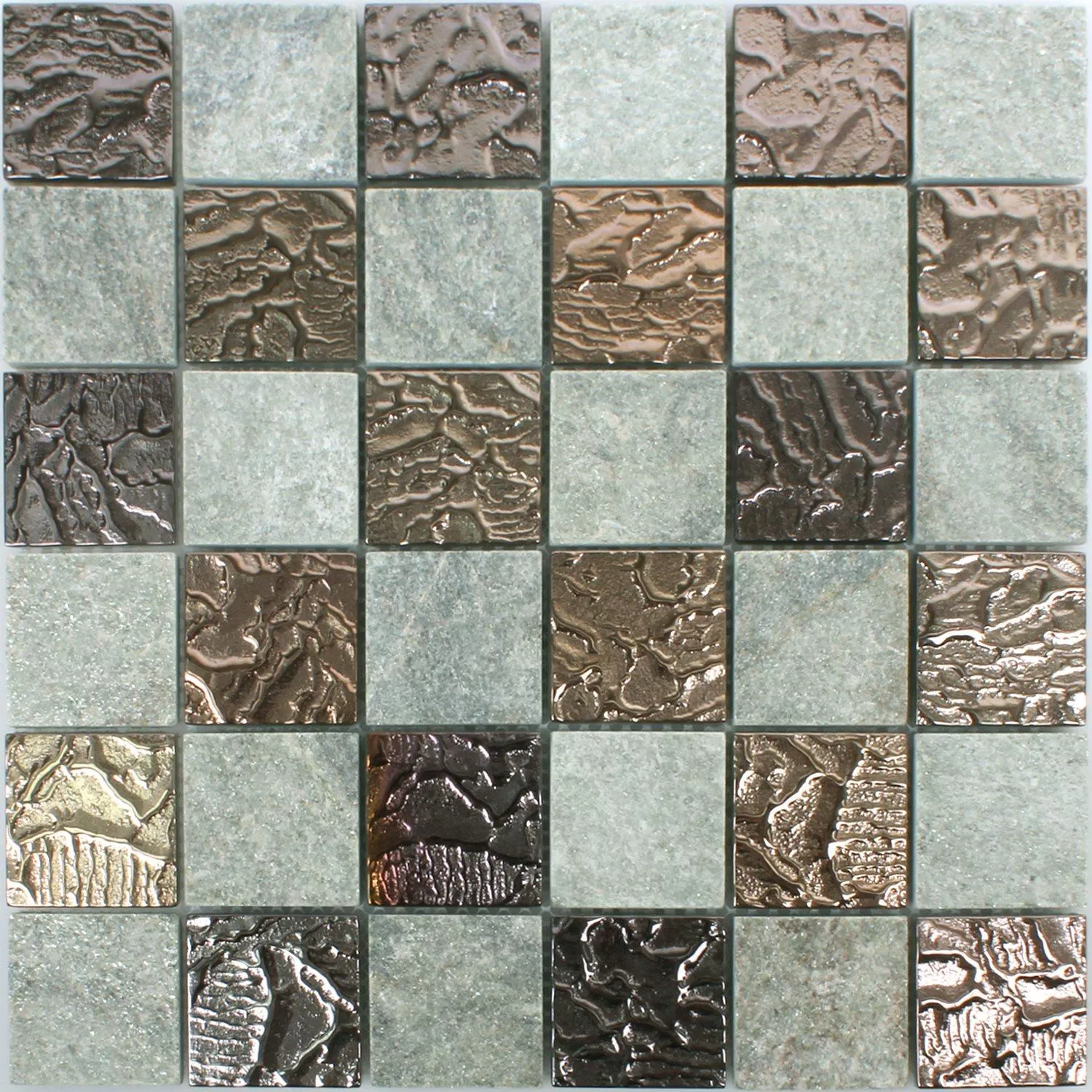 Uzorak Mozaik Pločice Sheldrake Siva Bakar
