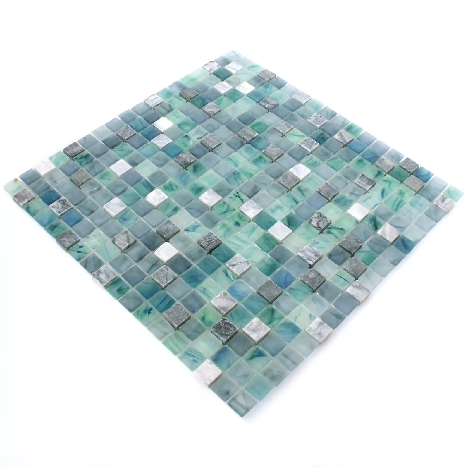 Mozaik Pločice Mayon Staklo Mramor Mix Morsko Zelena