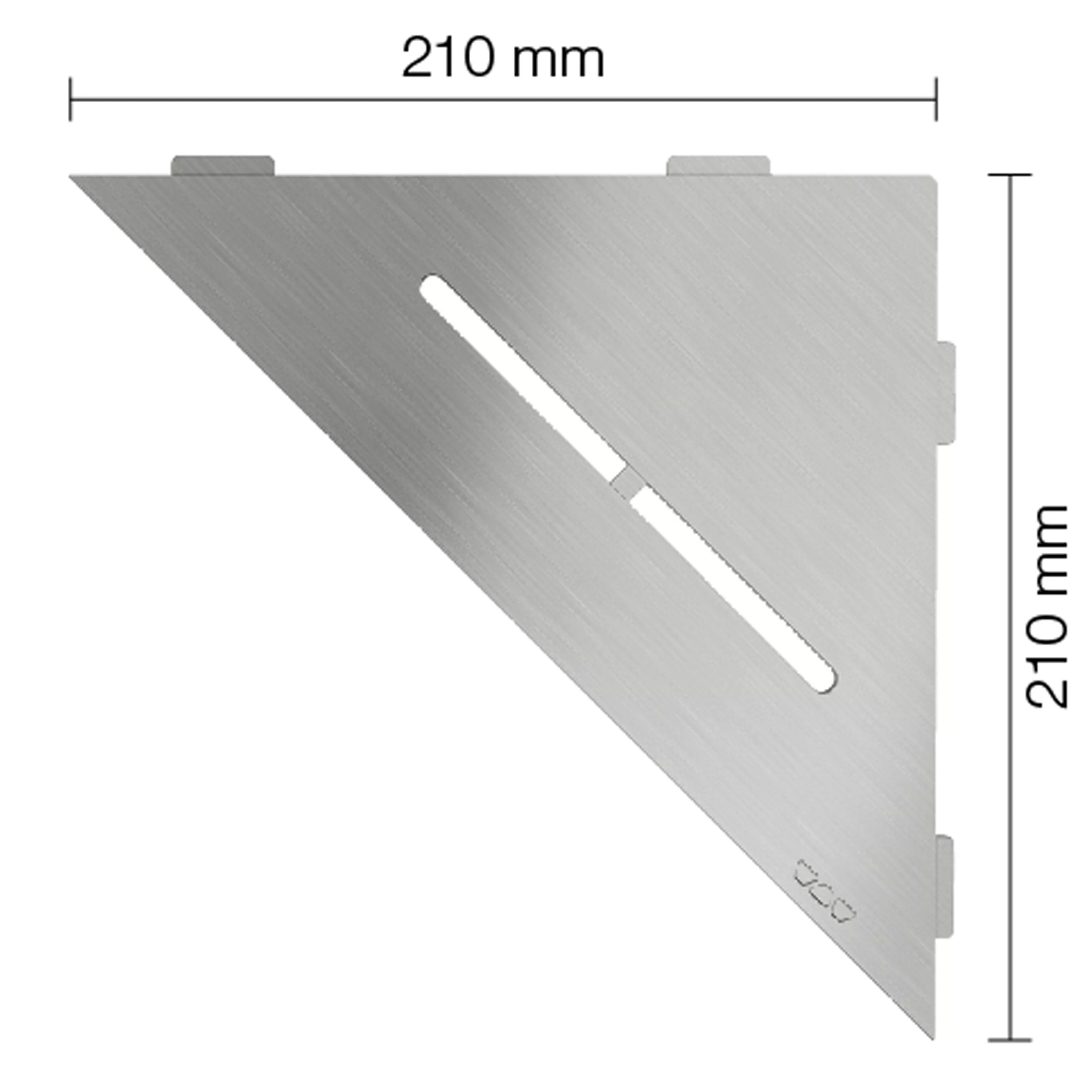 Zidna polica za tuš kabinu Schlüter triangle 21x21cm od čistog nehrđajućeg čelika