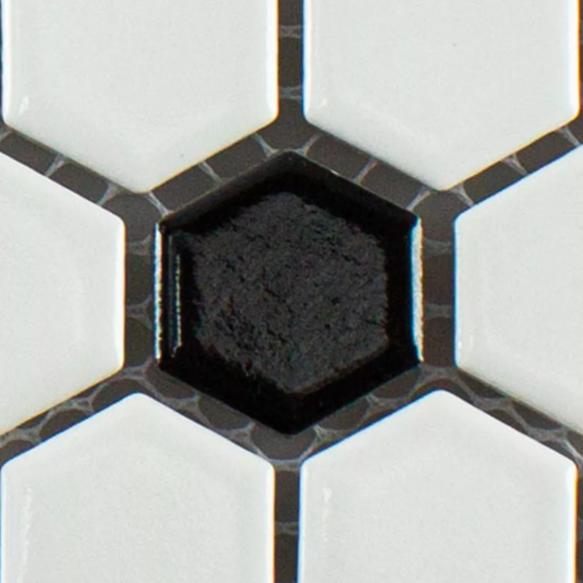 Uzorak Keramika Mozaik Pločice Gosford Crna Bijela