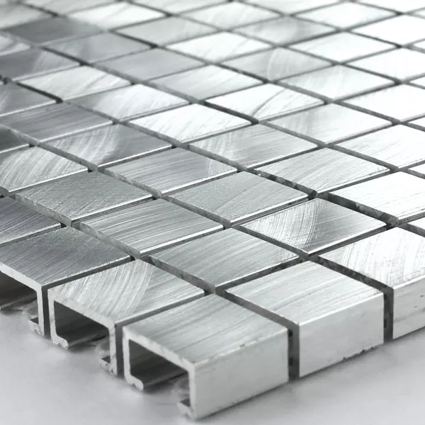 Mozaik Pločice Aluminij Mono Srebrna 15x15x8mm