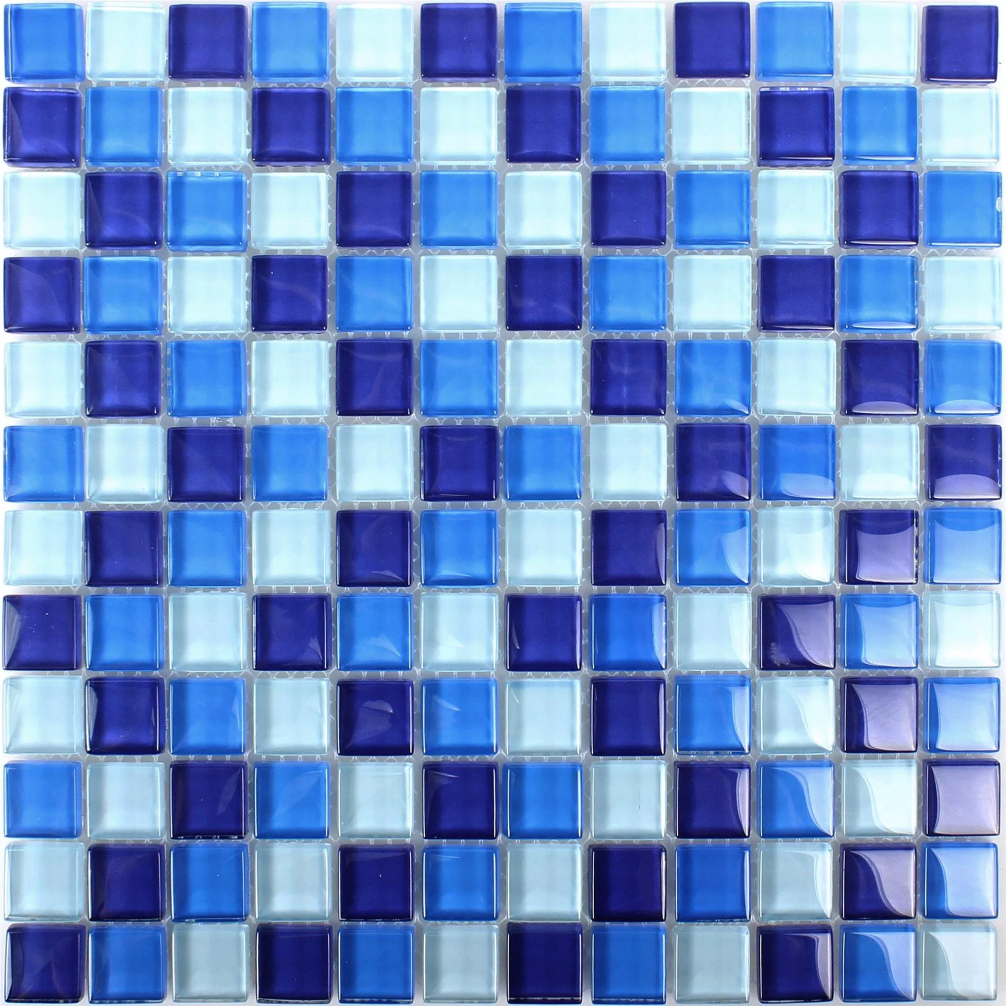 Stakleni Mozaik Pločice Plava Mix 23x23x8mm