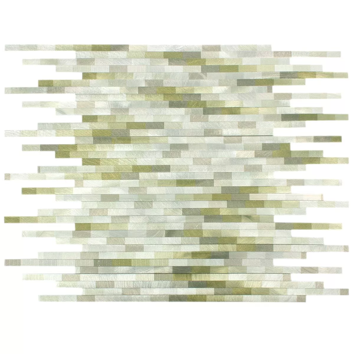Mozaik Pločice Aluminij Wishbone Zelena Srebrna