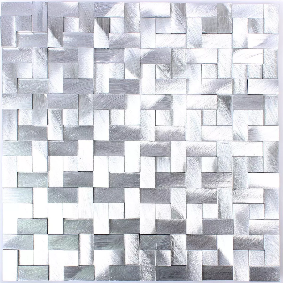 Mozaik Pločice Aluminij Metal Elvis 3D Srebrna