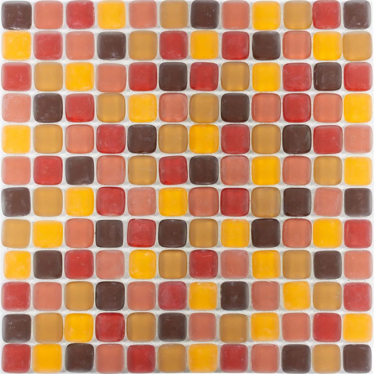 Stakleni Mozaik Pločice Ponterio Frosted Crvena Mix