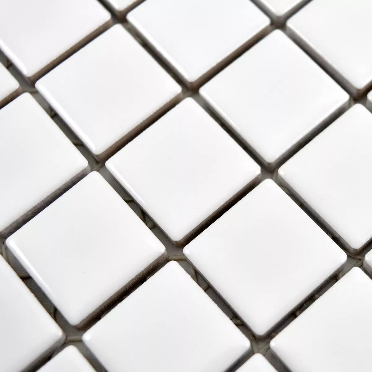 Uzorak Keramika Mozaik Pločice Adrian Bijela Sjajne Kvadrat 23