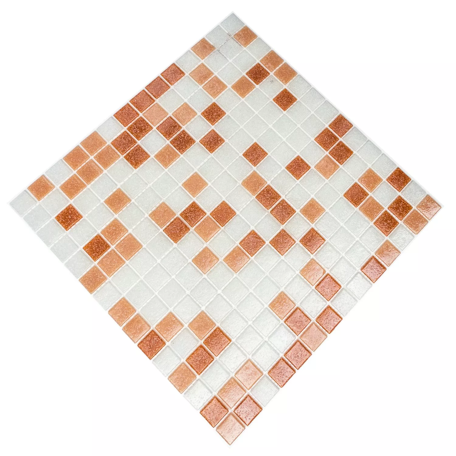 Stakleni Mozaik Pločice Bijela Smeđa
