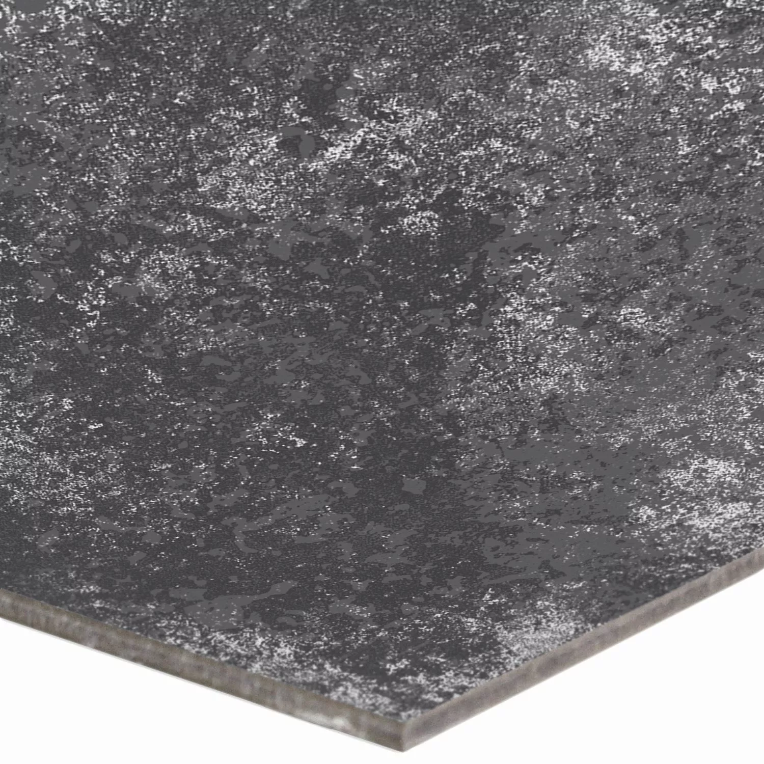 Cementne Pločice Retro Izgled Gris Osnovna Pločica Crna 18,6x18,6cm