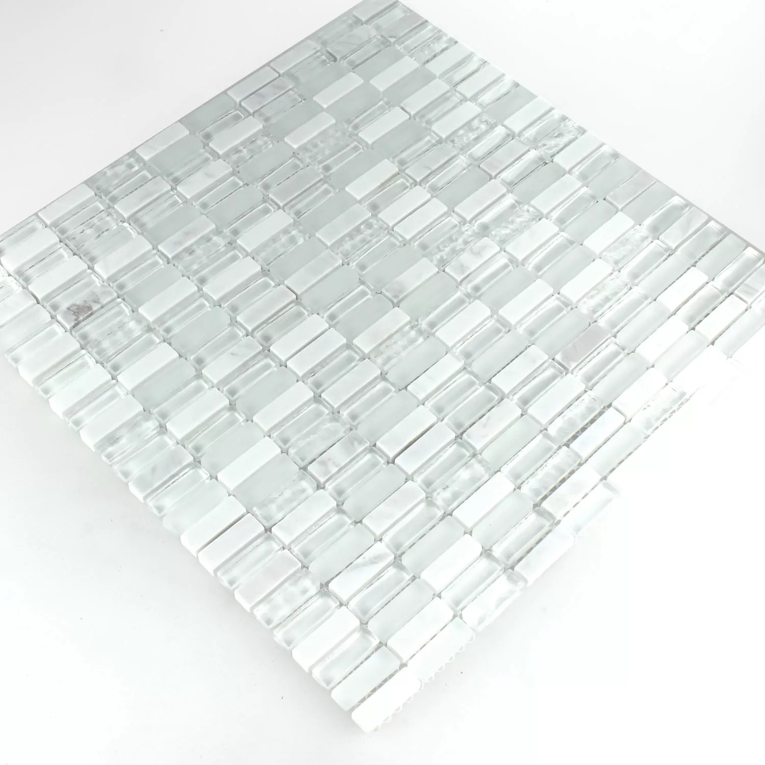 Mozaik Pločice Mramor Bijela Mix 10x30x8mm