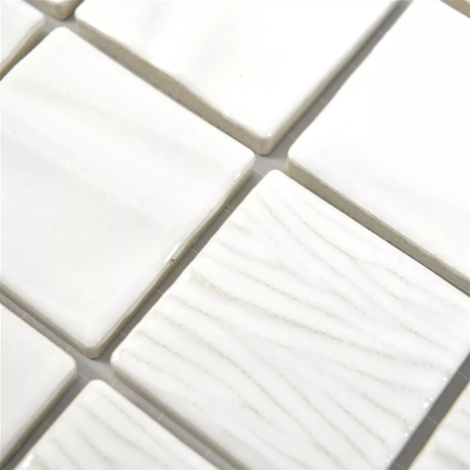 Uzorak Keramički Mozaik Pločice Rokoko 3D Elegance Bijela