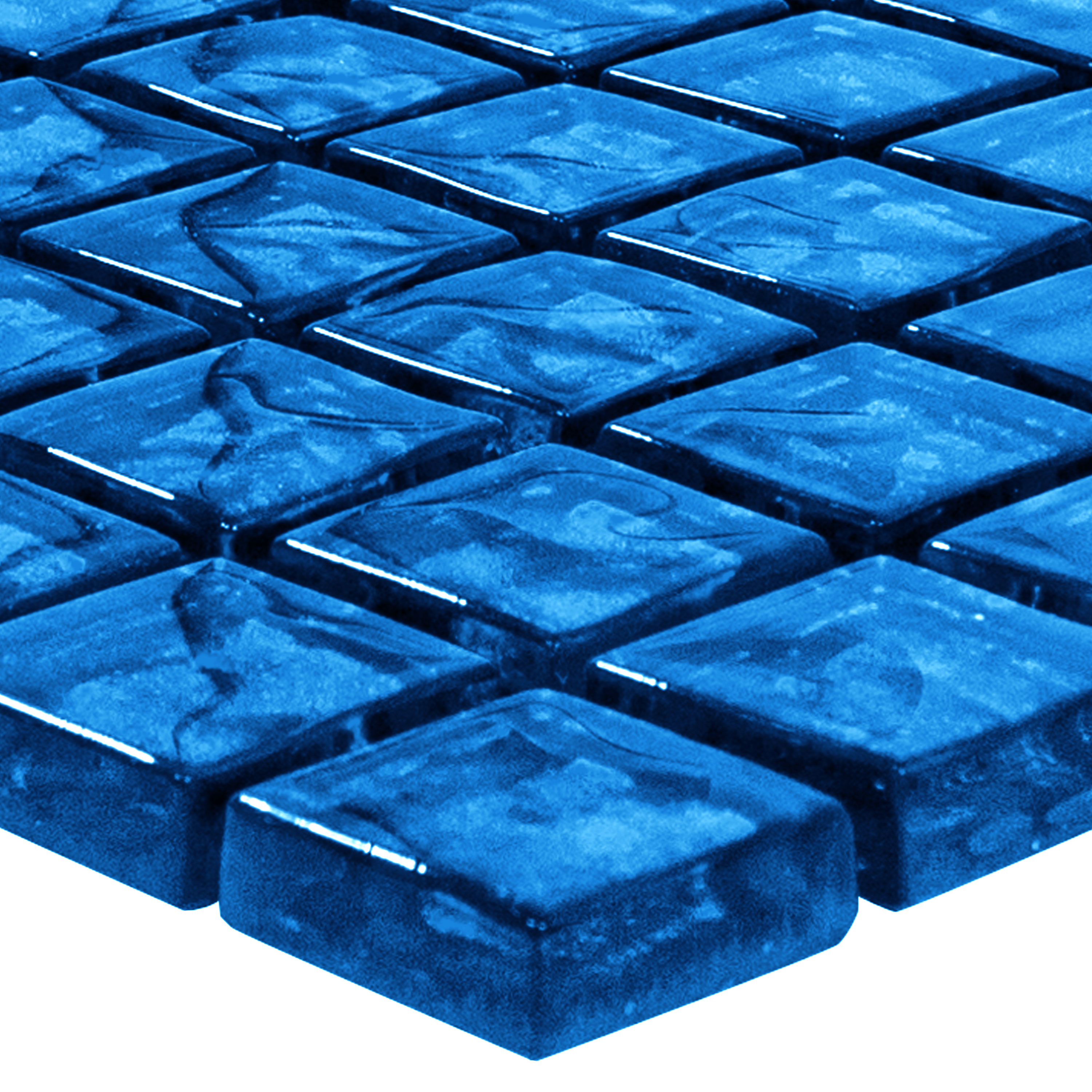 Stakleni Mozaik Pločice Santa Cruz Strukturiran Plava