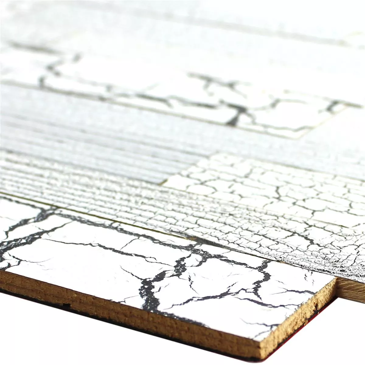 Uzorak Mozaik Pločice Drvo Paris Kompozicija Samoljepljiv Bijela