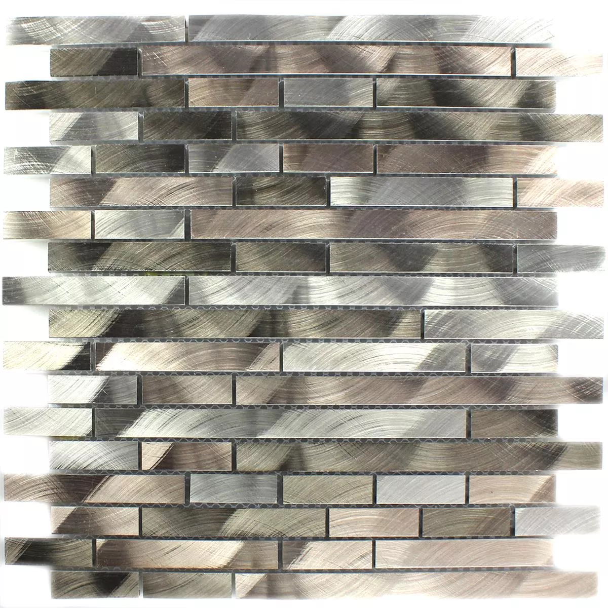 Mozaik Pločice Aluminij Metal Sahara Smeđa Mix