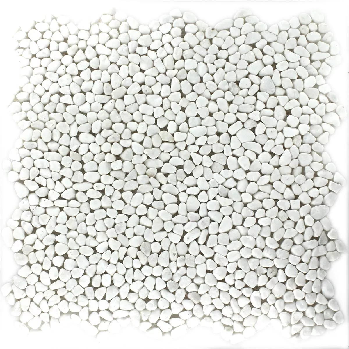 Mozaik Pločice Riječni Oblutak Micro Bijela