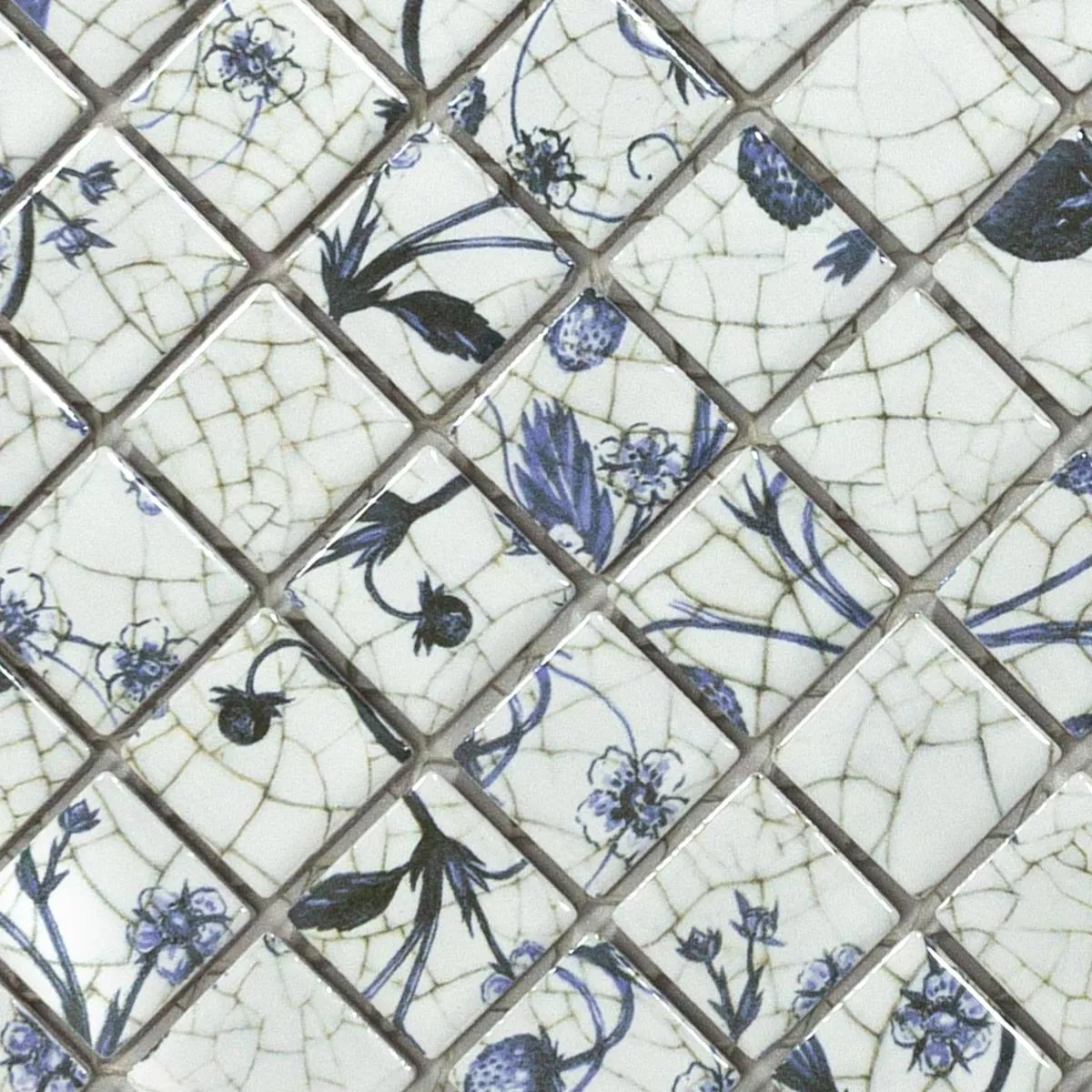 Keramika Mozaik Pločice Isabella Bijela Plava