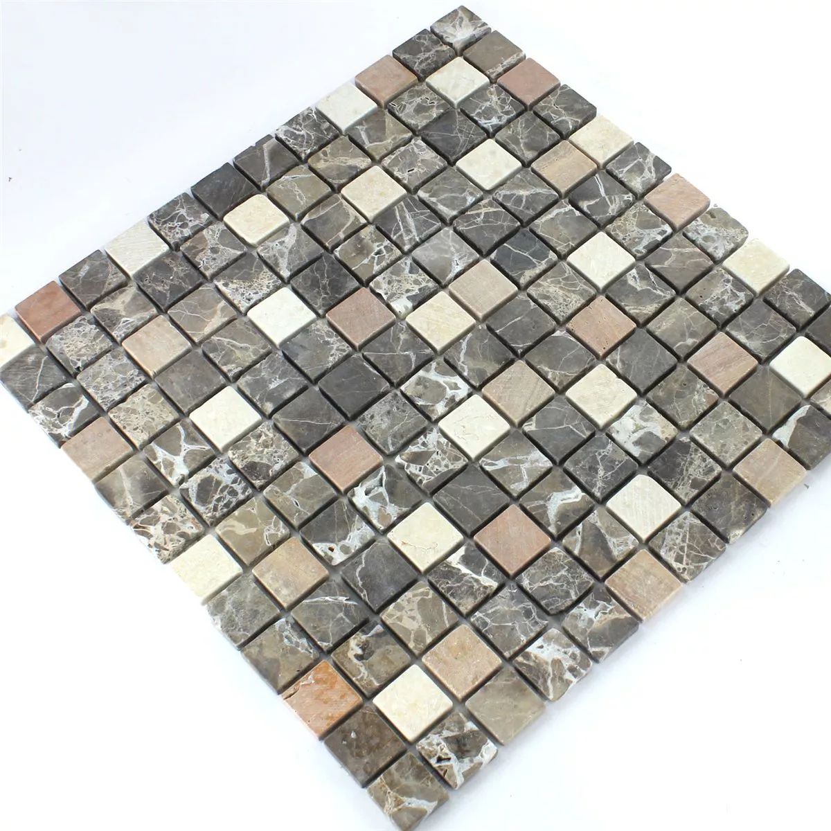Mozaik Pločice Mramor Smeđa 23x23x7mm