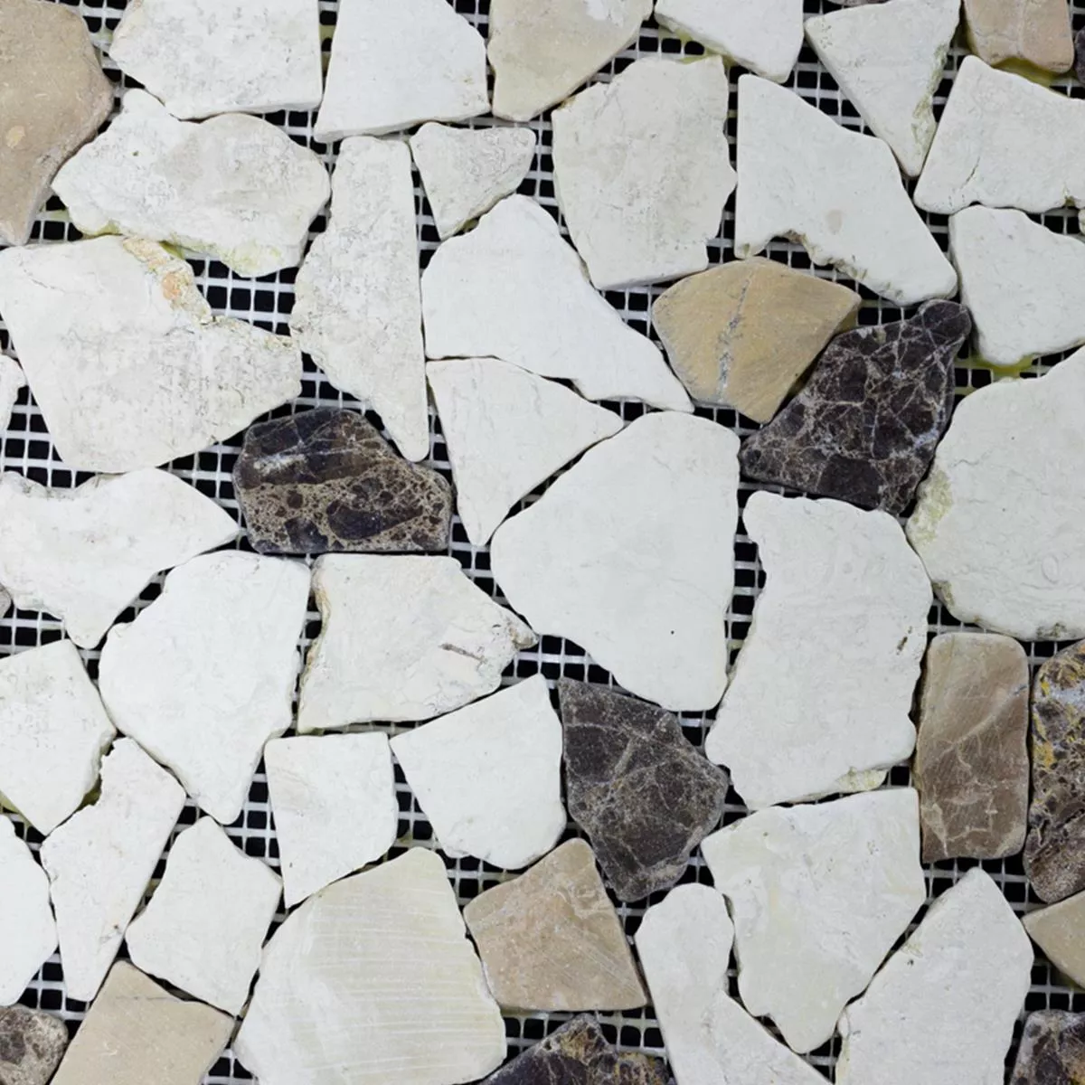 Lomljeni Mramor Mozaik Pločice Dolcevista Smeđa Bijela