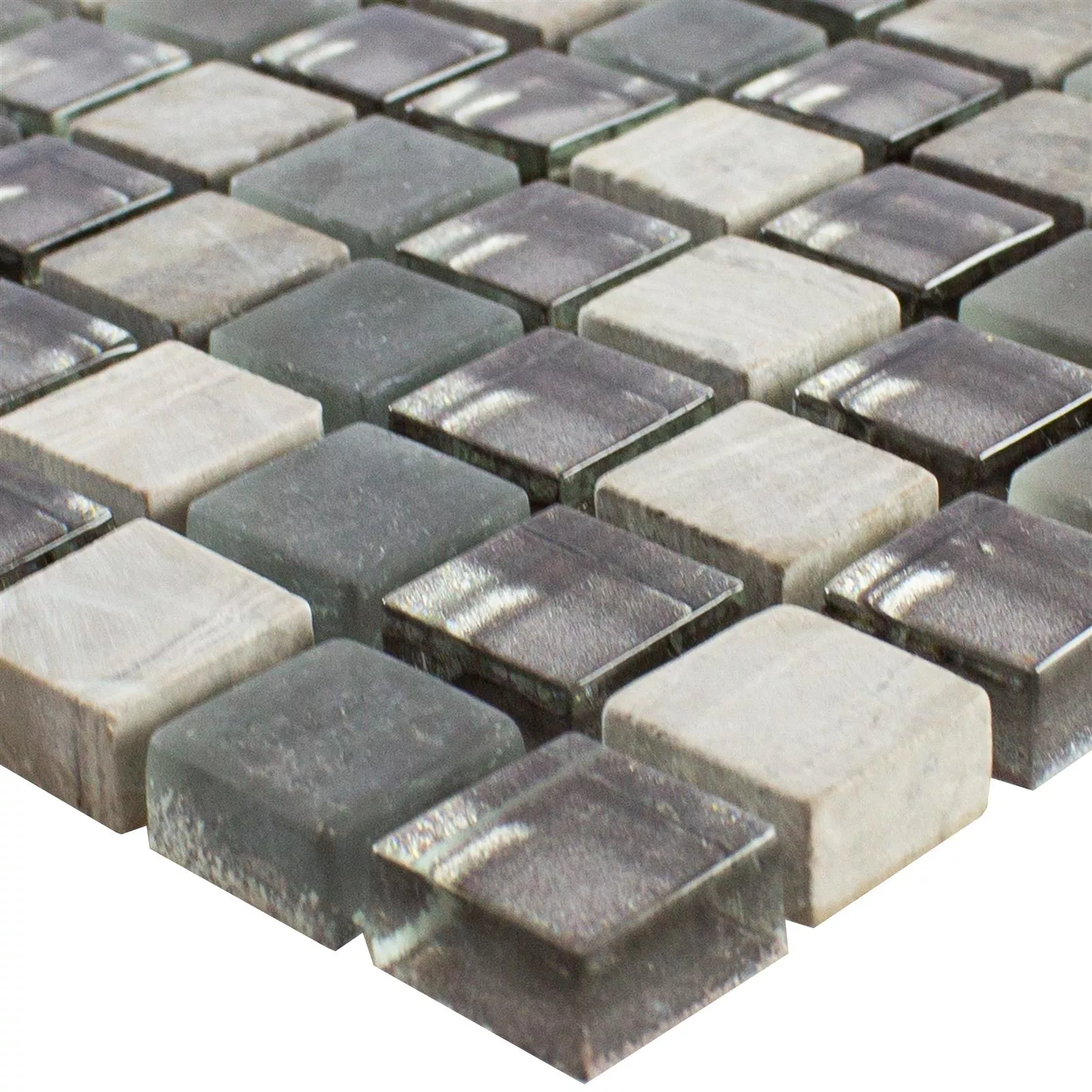 Mozaik Staklo Prirodni Kamen Pločice Hayrabey Siva