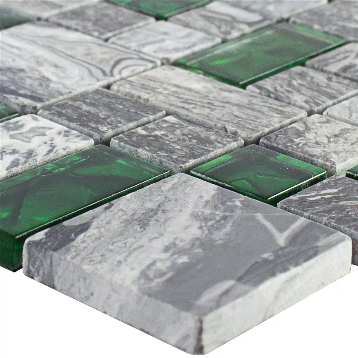 Stakleni Mozaik Pločice Od Prirodnog Kamena Manavgat Siva Zelena 2 Mix