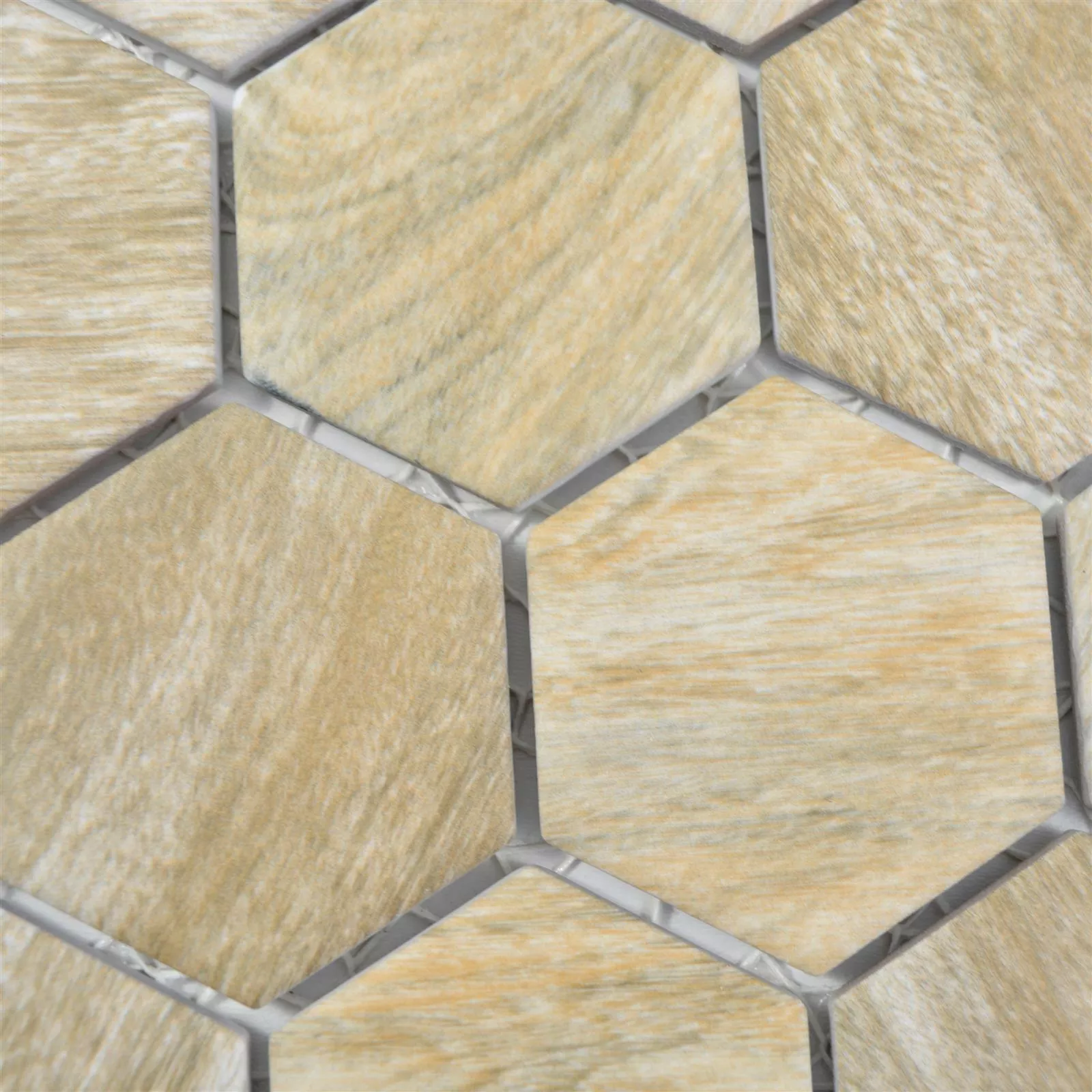 Keramički Mozaik Duponti Šesterokut Imitacija Drva Bež