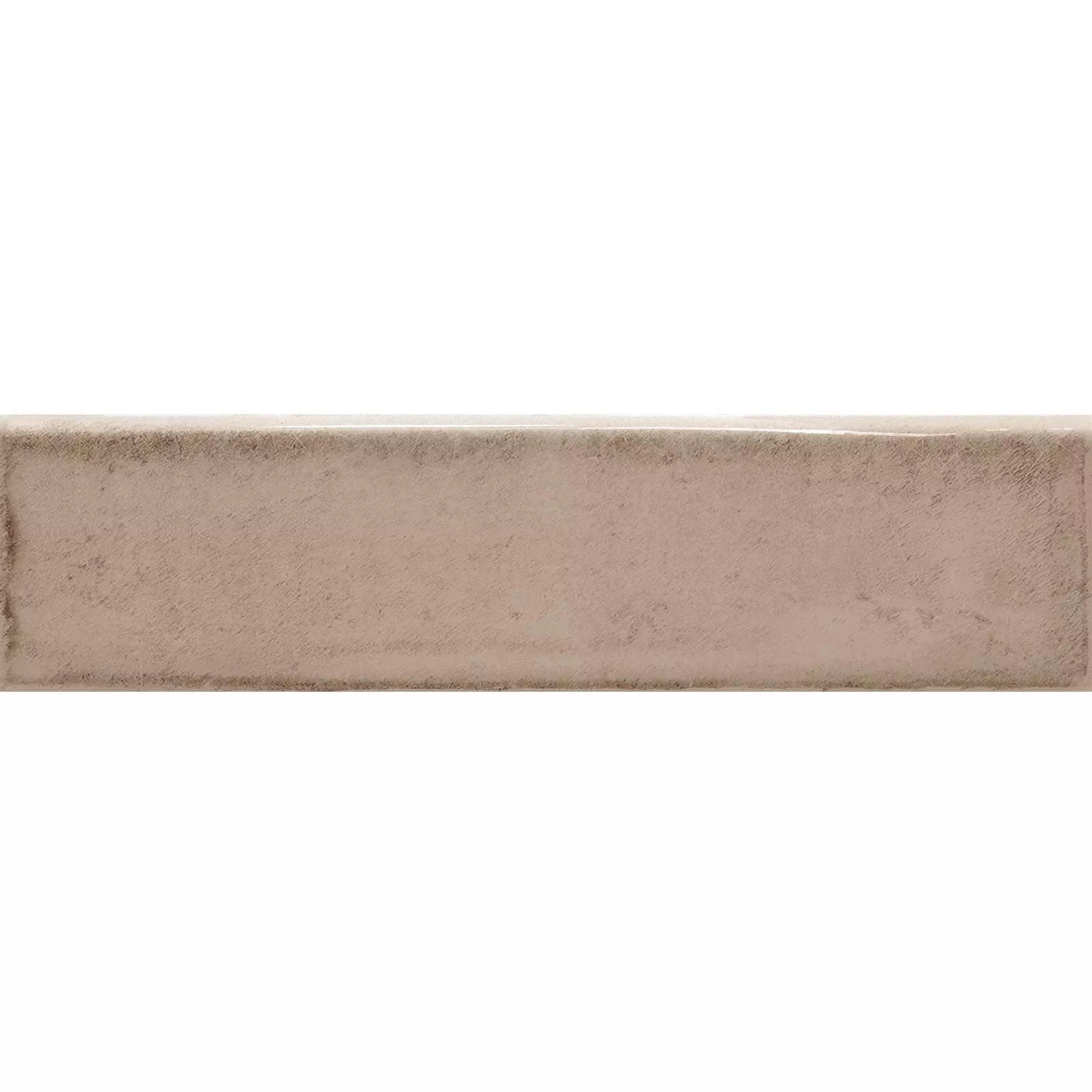 Zidne Pločice Maestro Valovit Sjajne Svjetlosmeđa 7,5x30cm