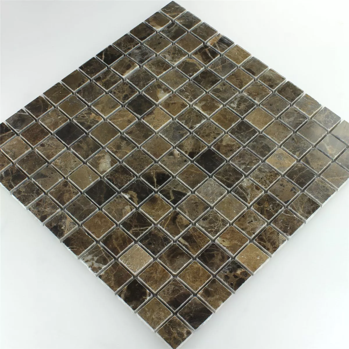 Mozaik Pločice Mramor Smeđa Poliran 23x23x7,5mm